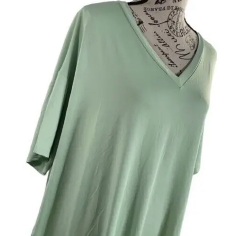 NWT Daisy Swimsuit Coverup long blouse, V-neck Sea foam Green Women's Plus 1X